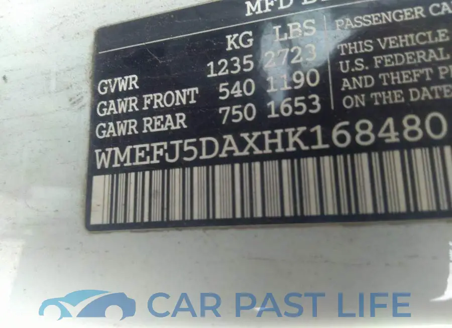 WMEFJ5DAXHK168480# 9