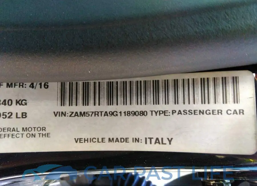 ZAM57RTA9G1189080# 9