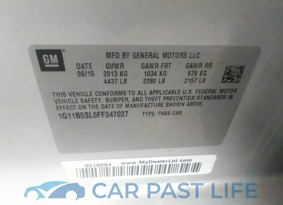 1G11B5SL0FF347037# 9