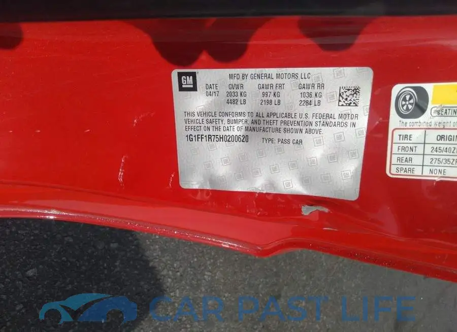 1G1FF1R75H0200620# 9