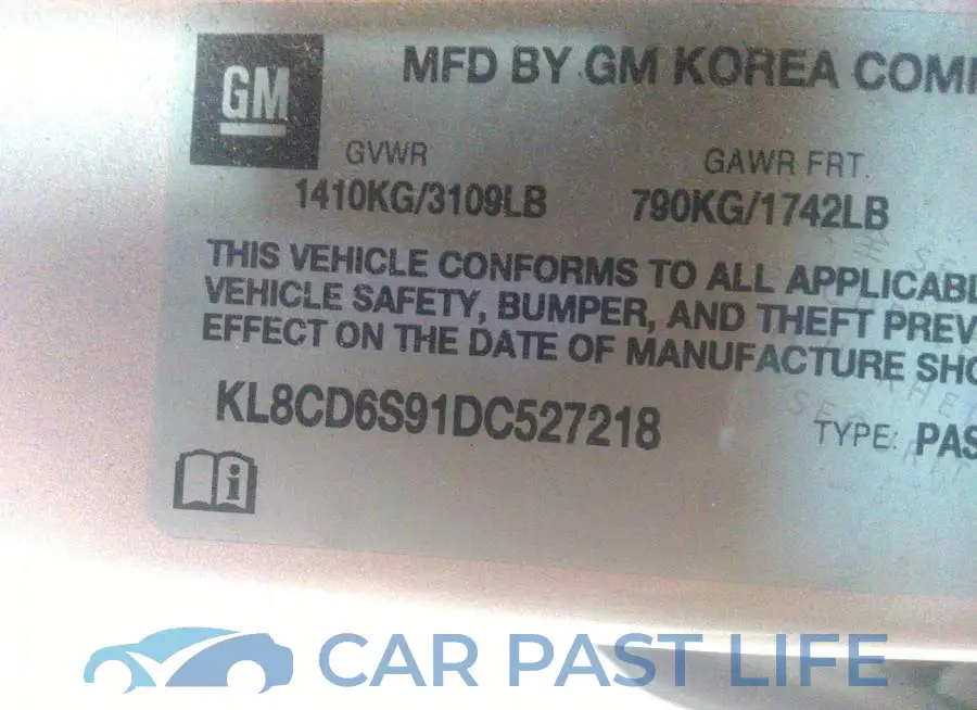 KL8CD6S91DC527218# 9