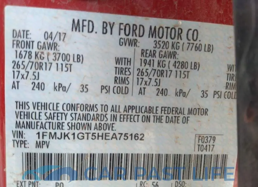 1FMJK1GT5HEA75162# 9