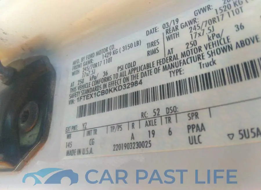 1FTEX1CB0KKD32984# 9