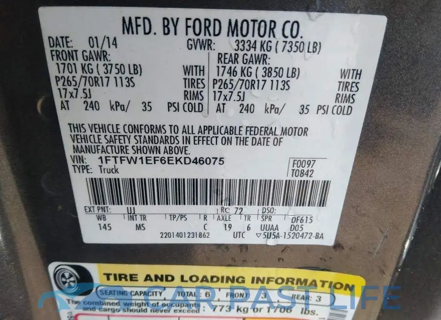 1FTFW1EF6EKD46075# 9