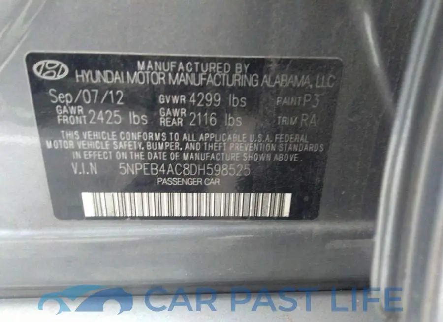 5NPEB4AC8DH598525# 9