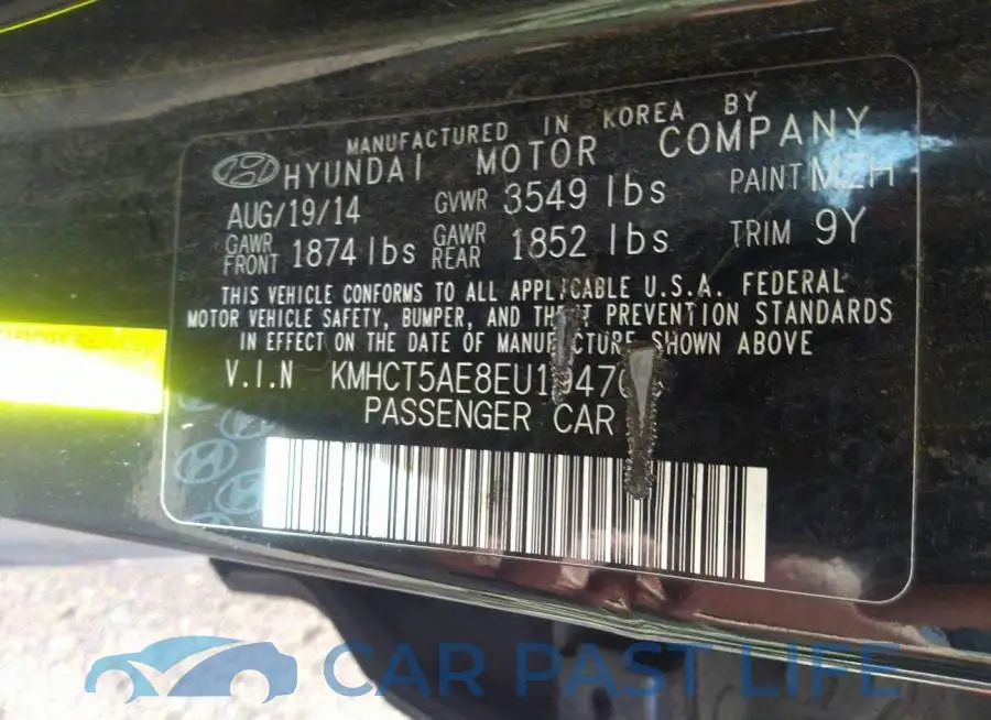KMHCT5AE8EU194705# 9