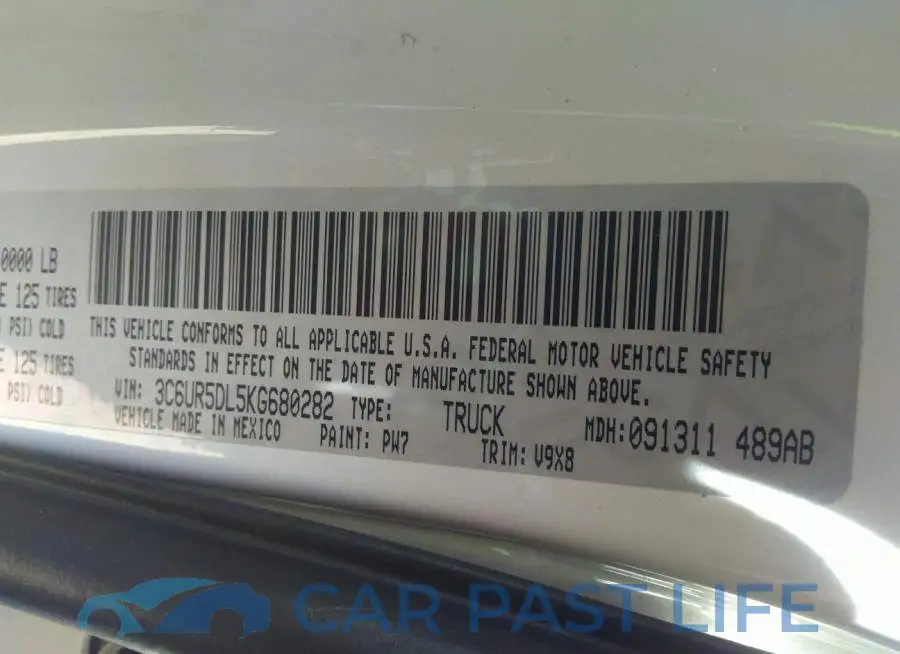 3C6UR5DL5KG680282# 9