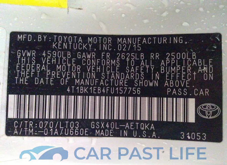 4T1BK1EB4FU157756# 9