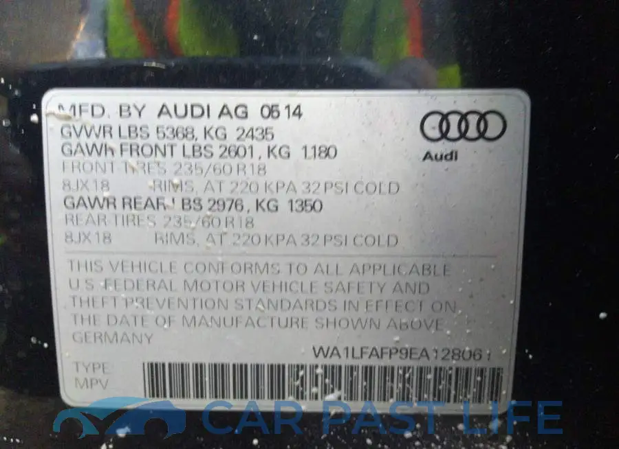 WA1LFAFP9EA128061# 9