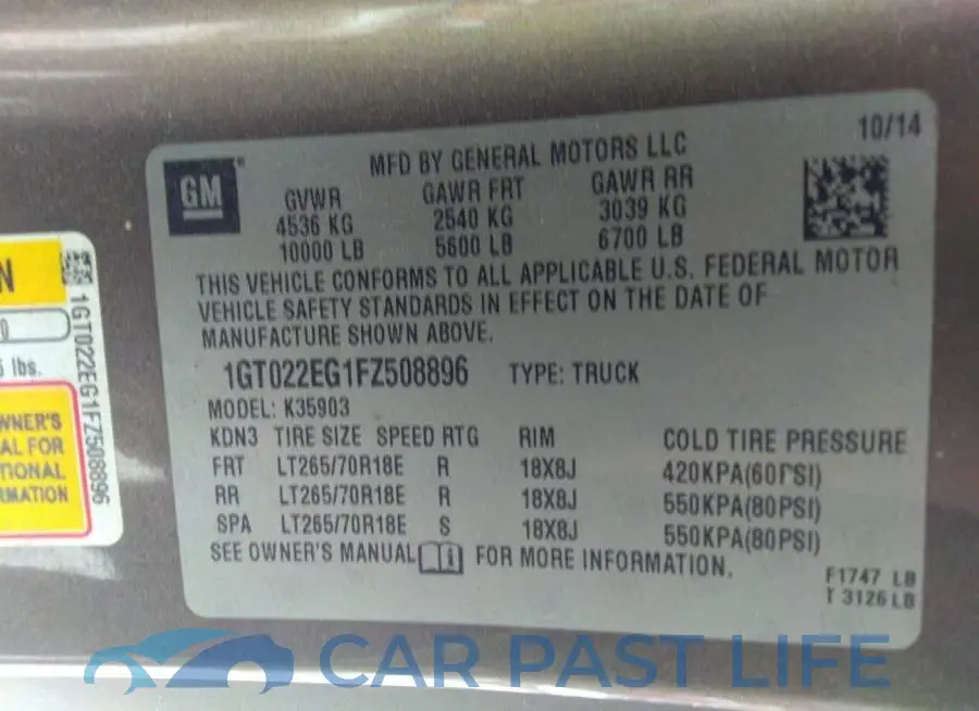 1GT022EG1FZ508896# 9