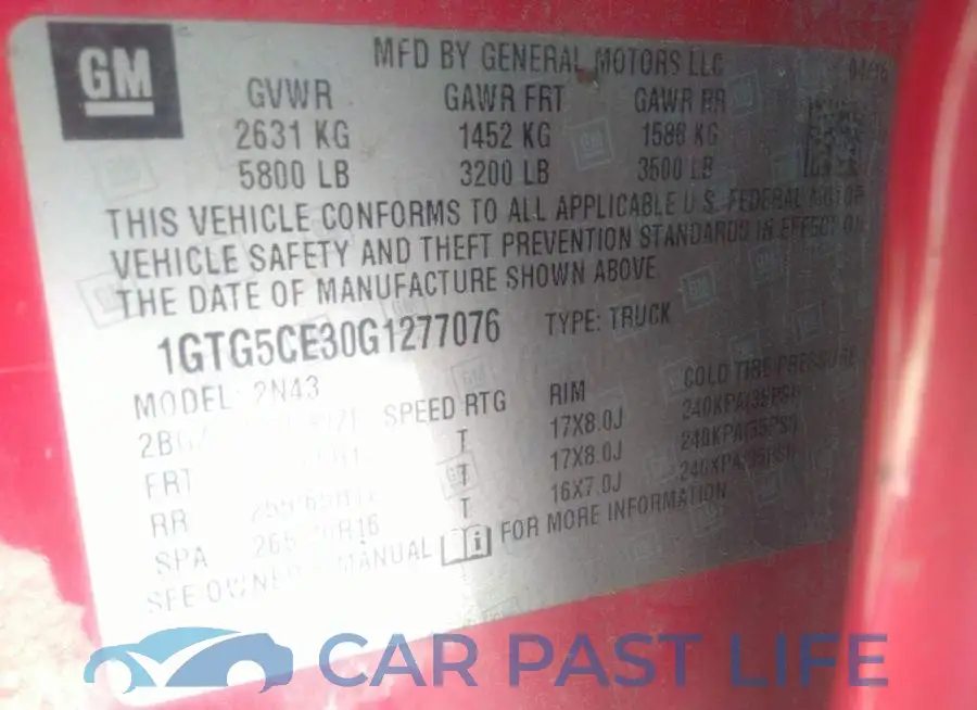 1GTG5CE30G1277076# 9