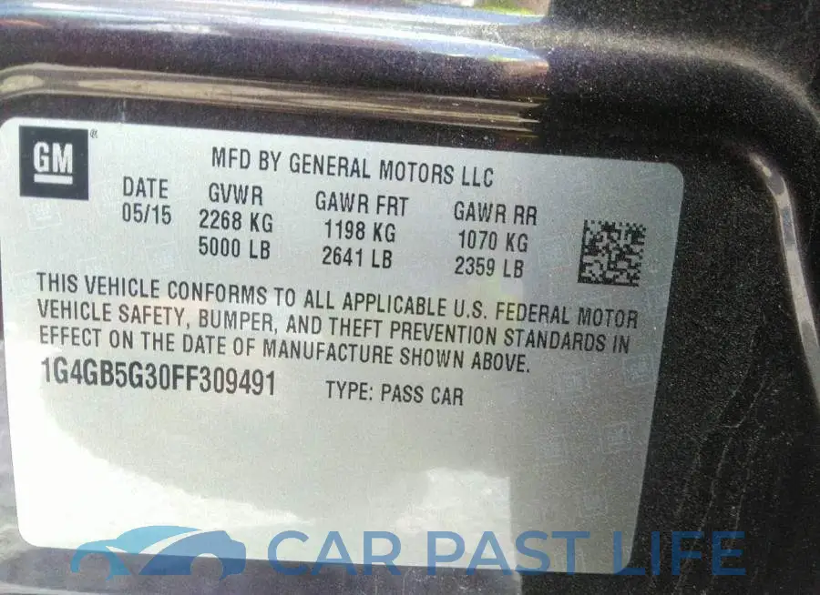 1G4GB5G30FF309491# 9
