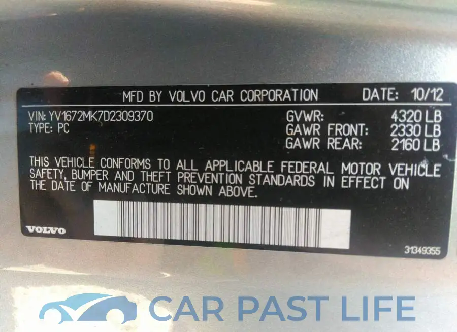 YV1672MK7D2309370# 9