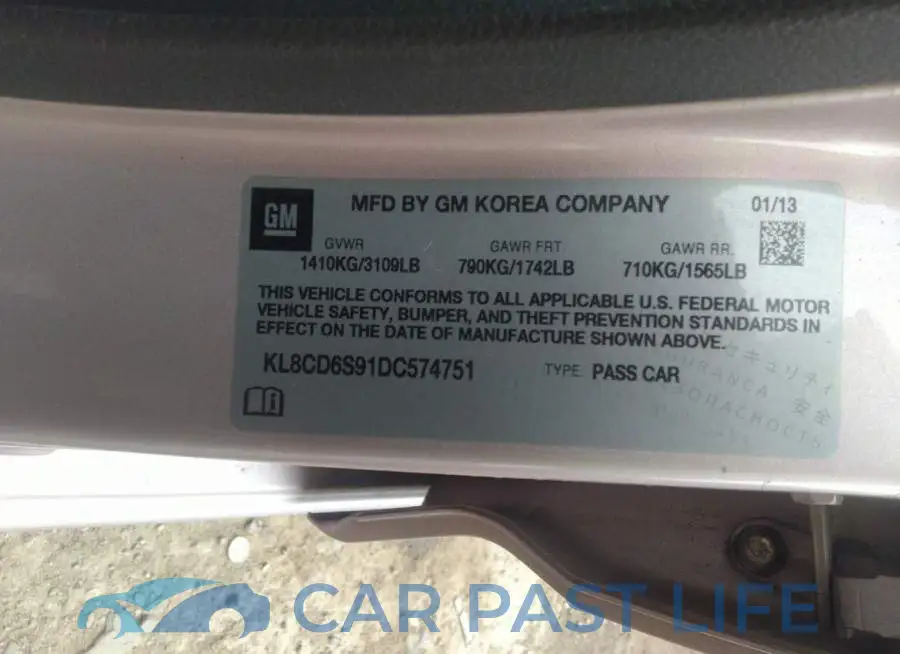 KL8CD6S91DC574751# 9