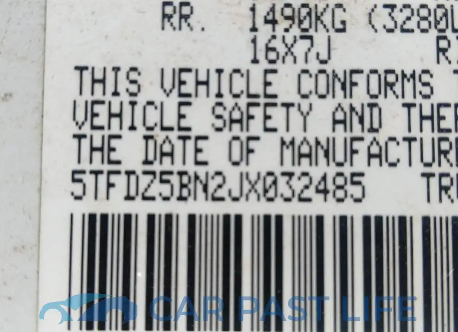5TFDZ5BN2JX032485# 9
