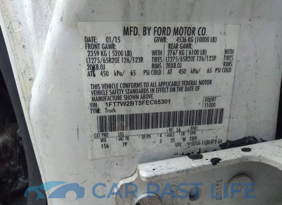 1FT7W2BT5FEC65301# 9