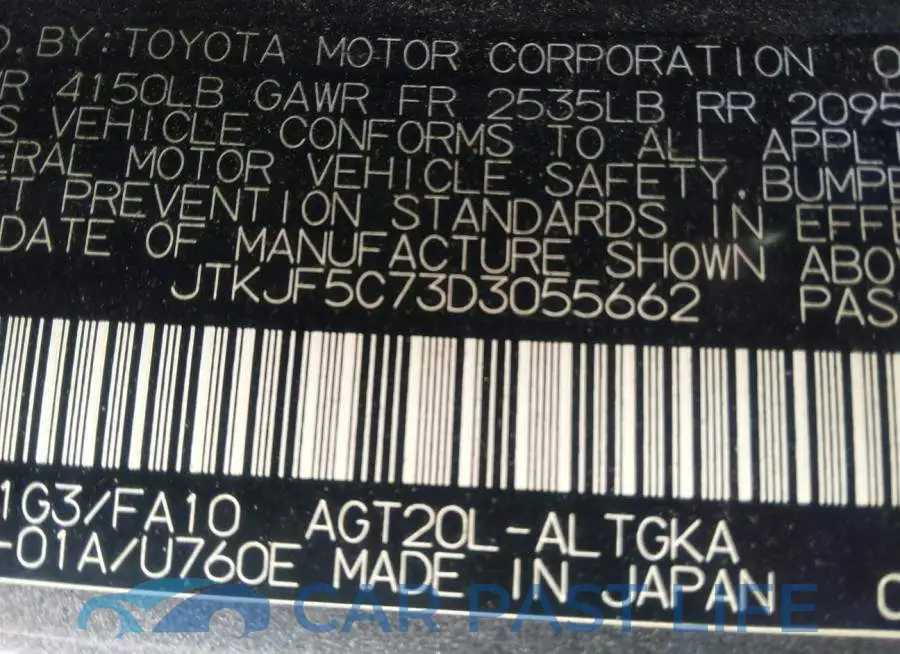 JTKJF5C73D3055662# 9