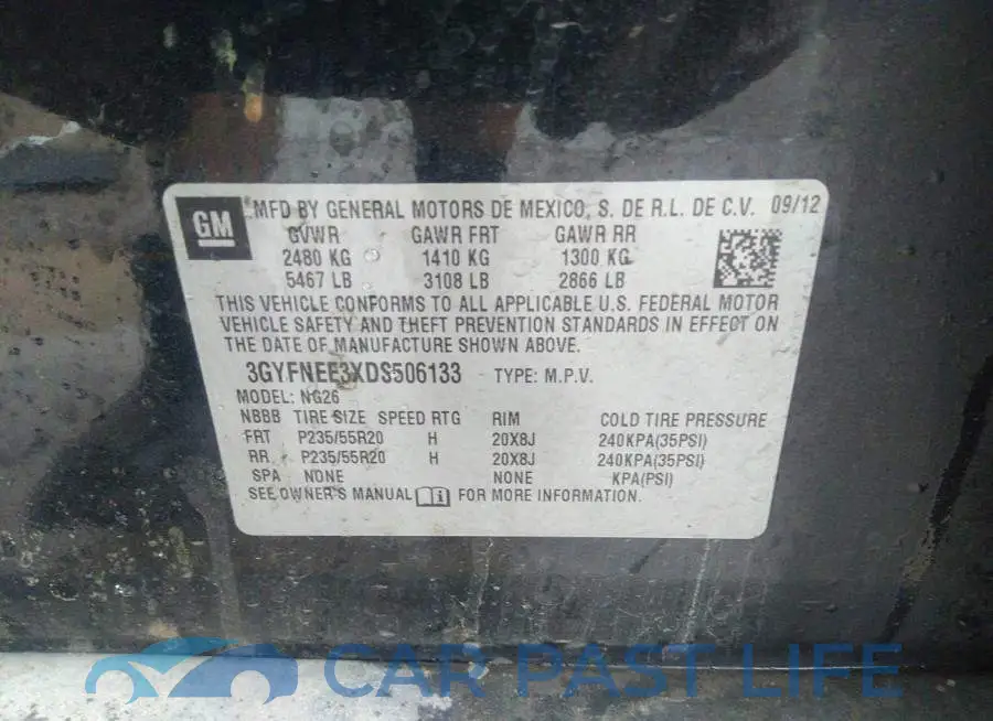 3GYFNEE3XDS506133# 9