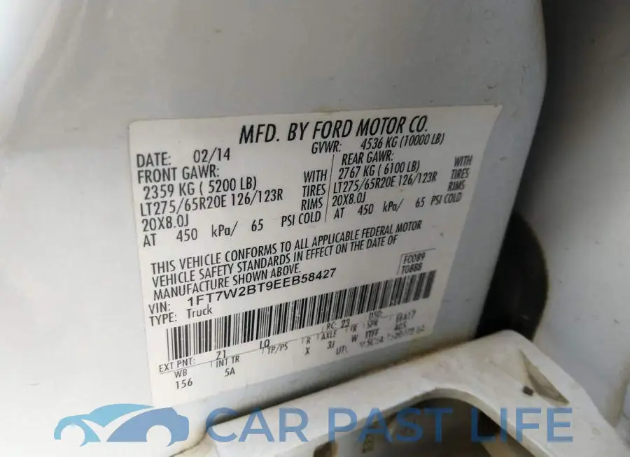 1FT7W2BT9EEB58427# 9