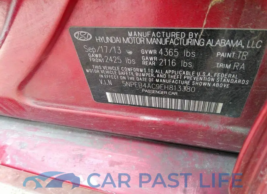 5NPEB4AC9EH813380# 9