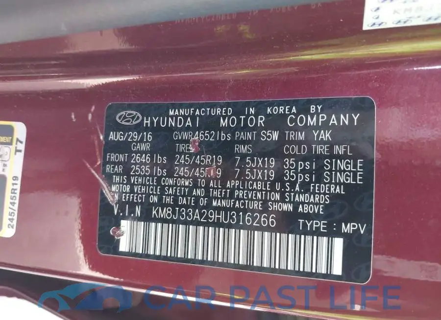 KM8J33A29HU316266# 9