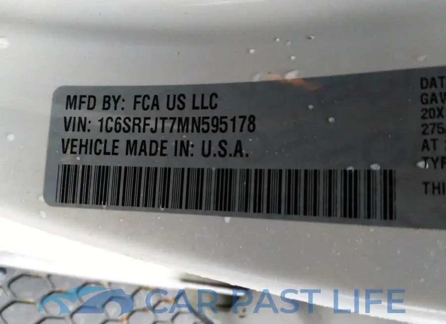 1C6SRFJT7MN595178# 9