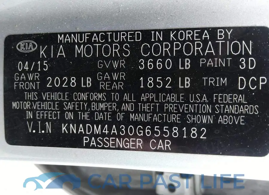 KNADM4A30G6558182# 9
