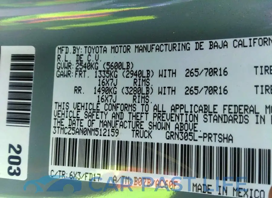 3TMCZ5AN0NM512159# 9