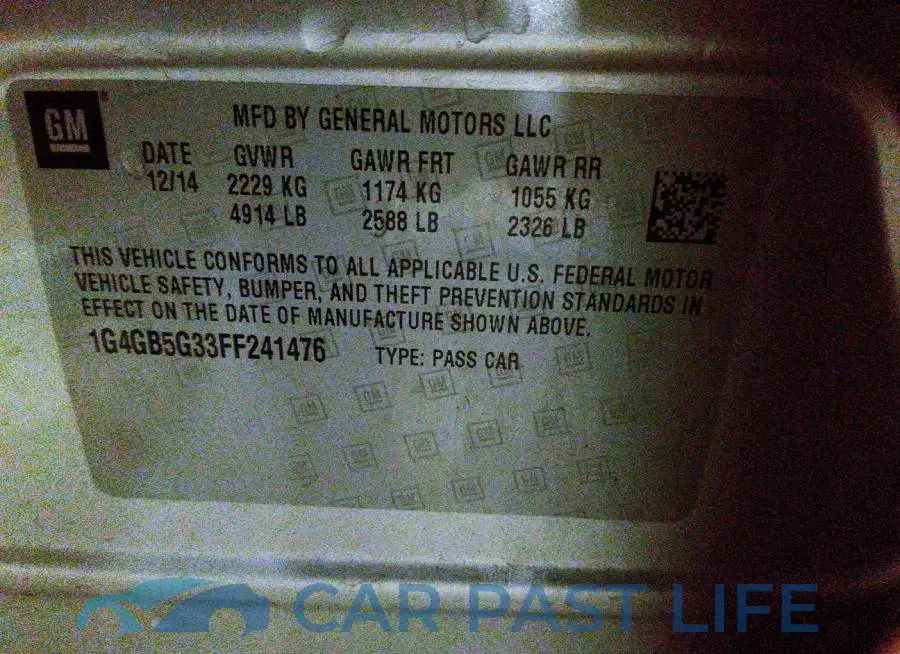1G4GB5G33FF241476# 9
