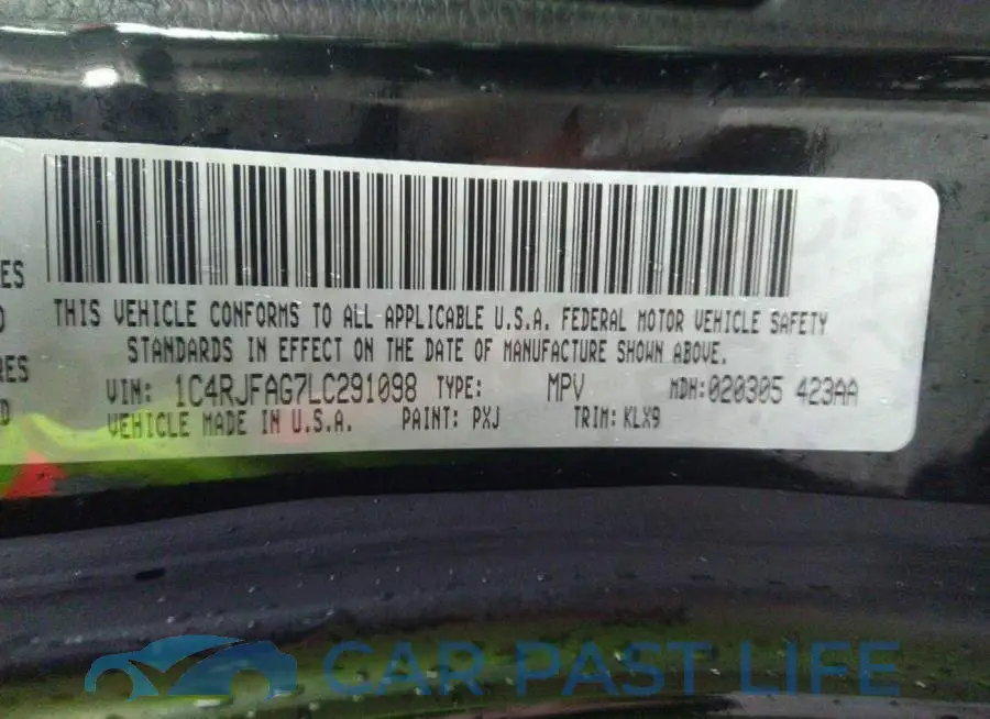 1C4RJFAG7LC291098# 9