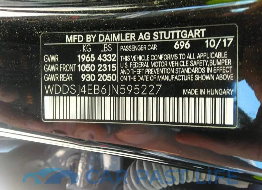 WDDSJ4EB6JN595227# 9