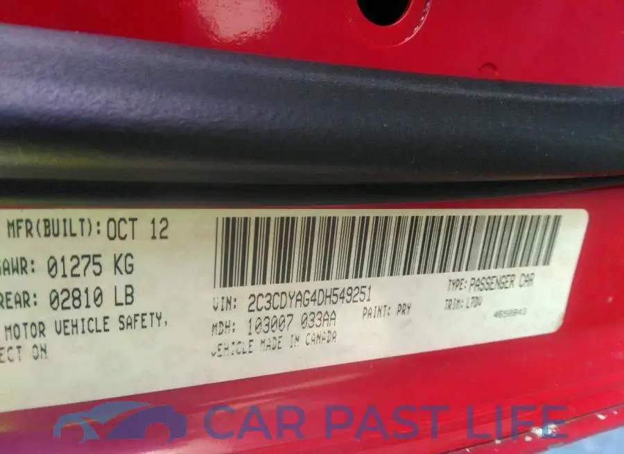 2C3CDYAG4DH549251# 9