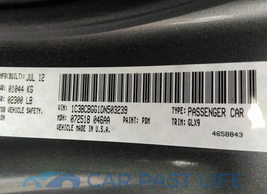 1C3BCBGG1DN503239# 9