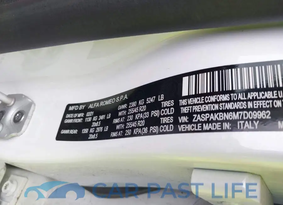 ZASPAKBN6M7D09962# 9