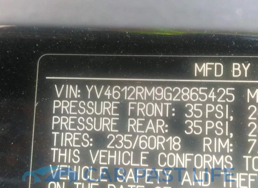 YV4612RM9G2865425# 9