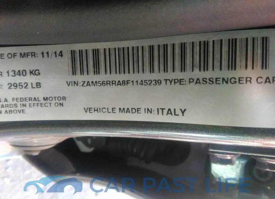 ZAM56RRA8F1145239# 9