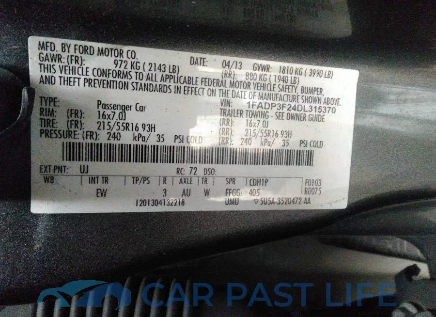 1FADP3F24DL315370# 9