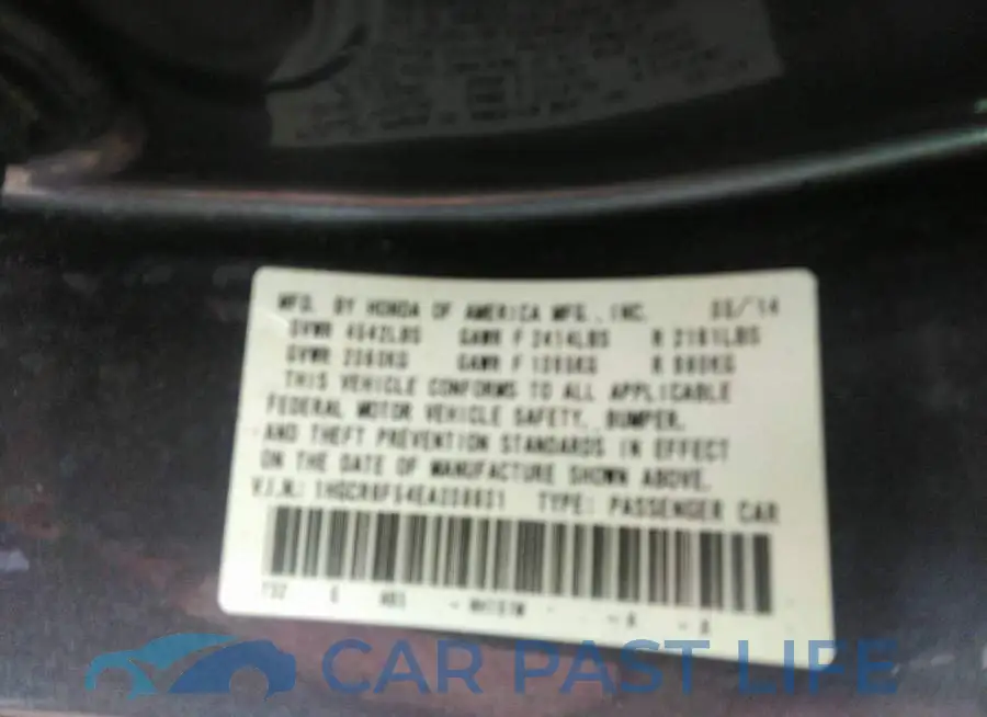 1HGCR6F54EA008601# 9