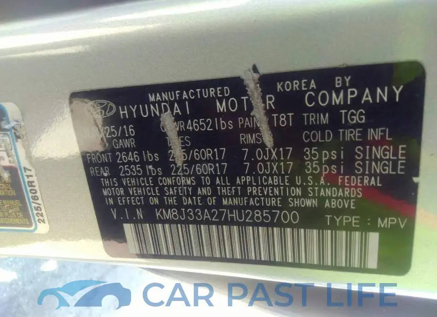 KM8J33A27HU285700# 9