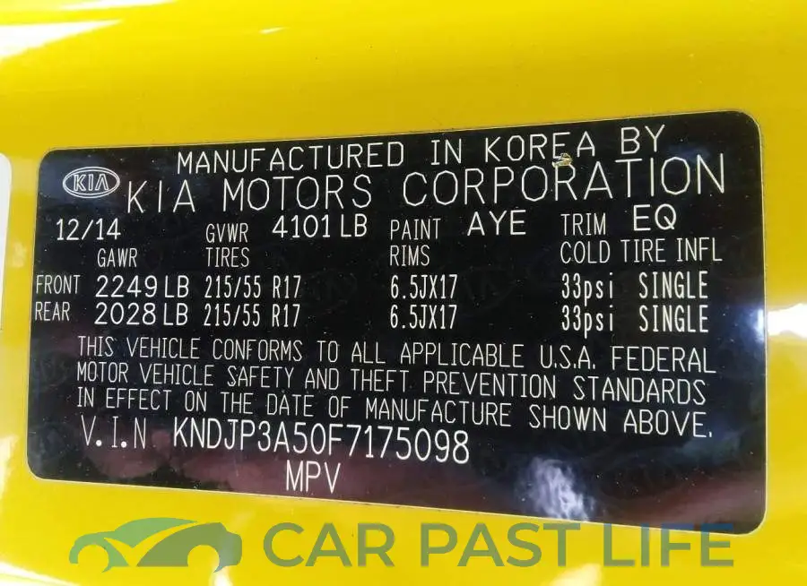 KNDJP3A50F7175098# 9