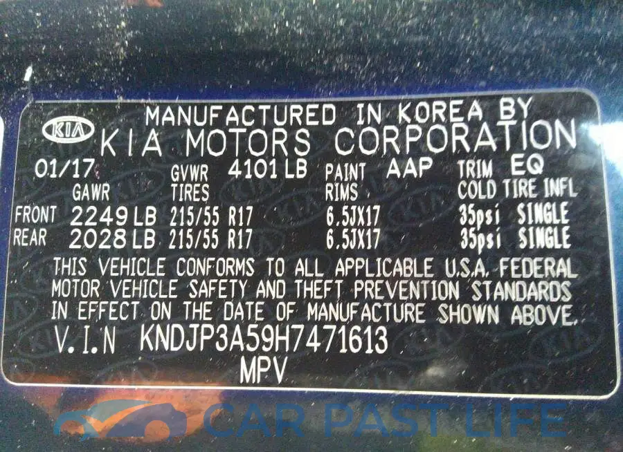 KNDJP3A59H7471613# 9