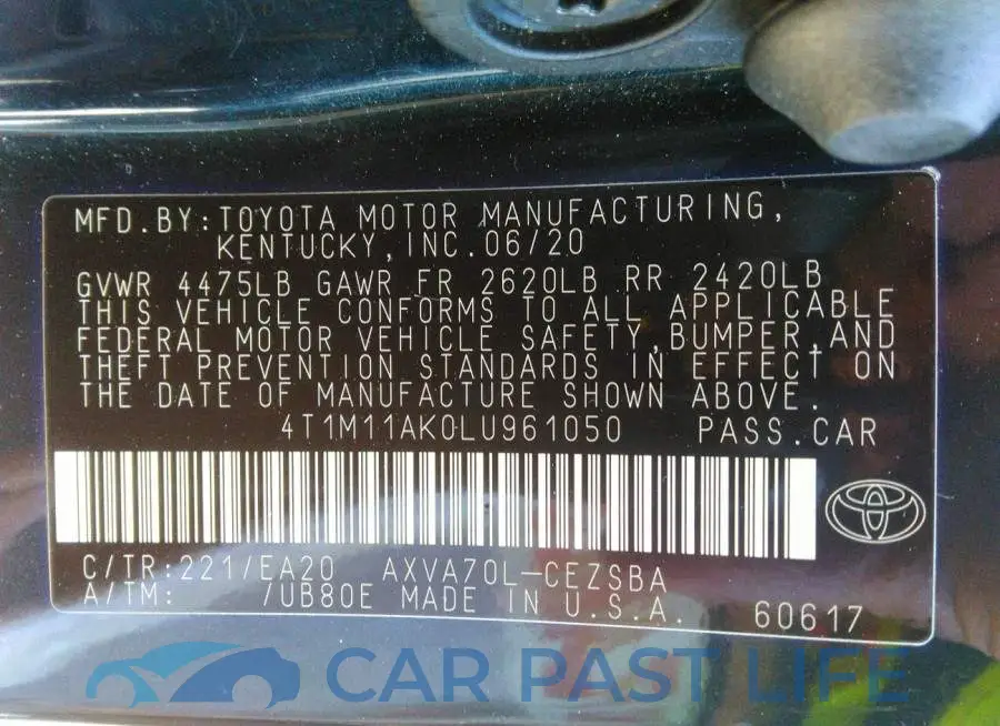 4T1M11AK0LU961050# 9