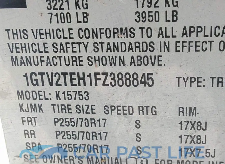 1GTV2TEH1FZ388845# 9