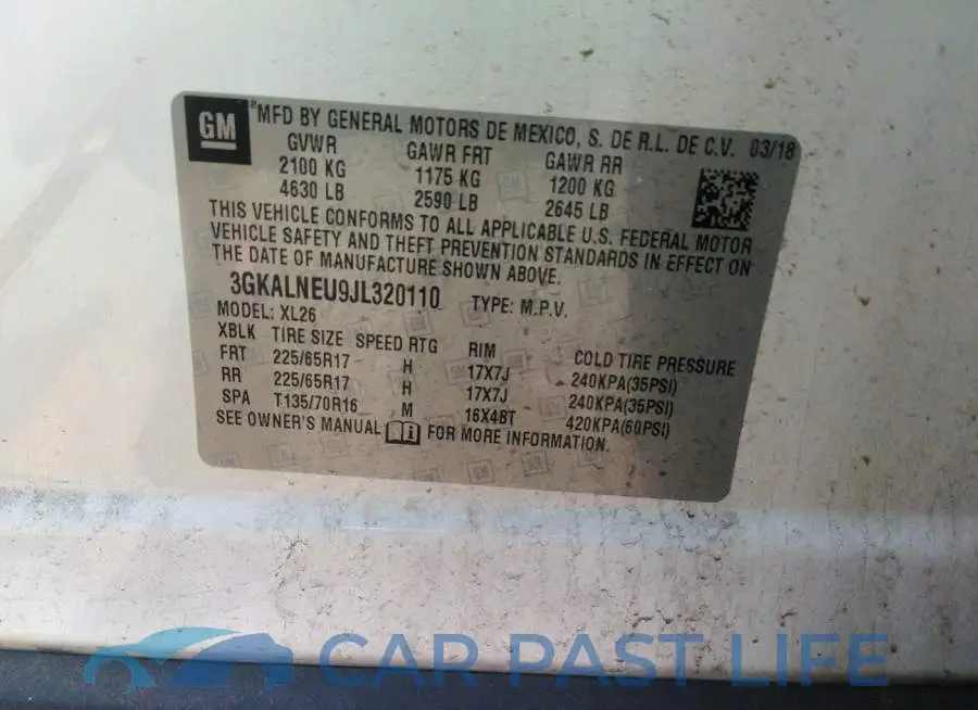 3GKALNEU9JL320110# 9