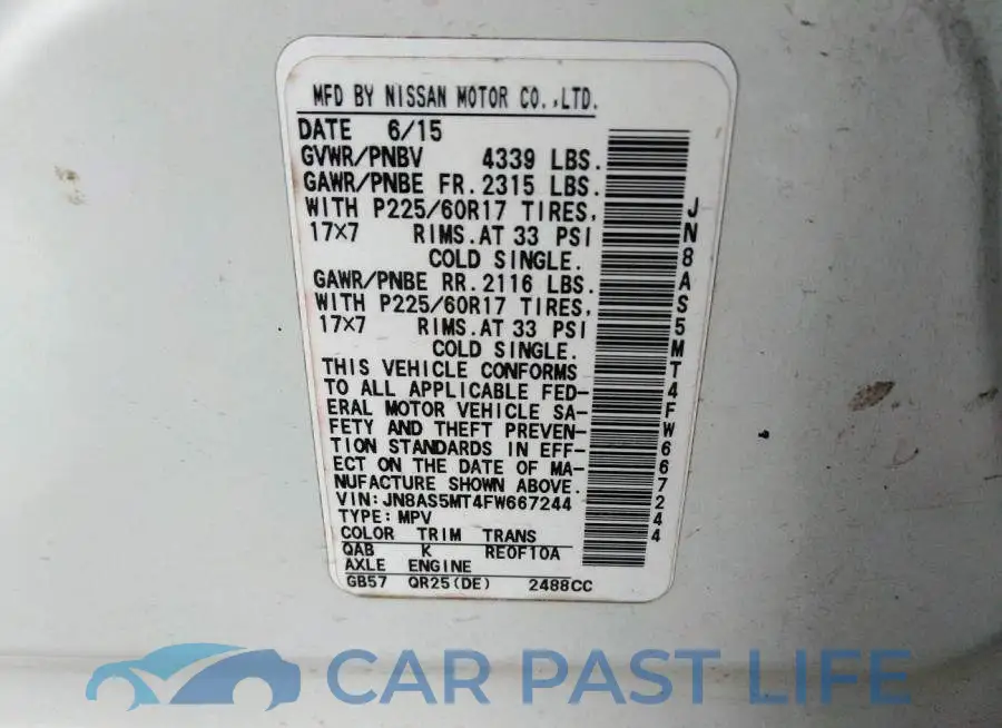 JN8AS5MT4FW667244# 9
