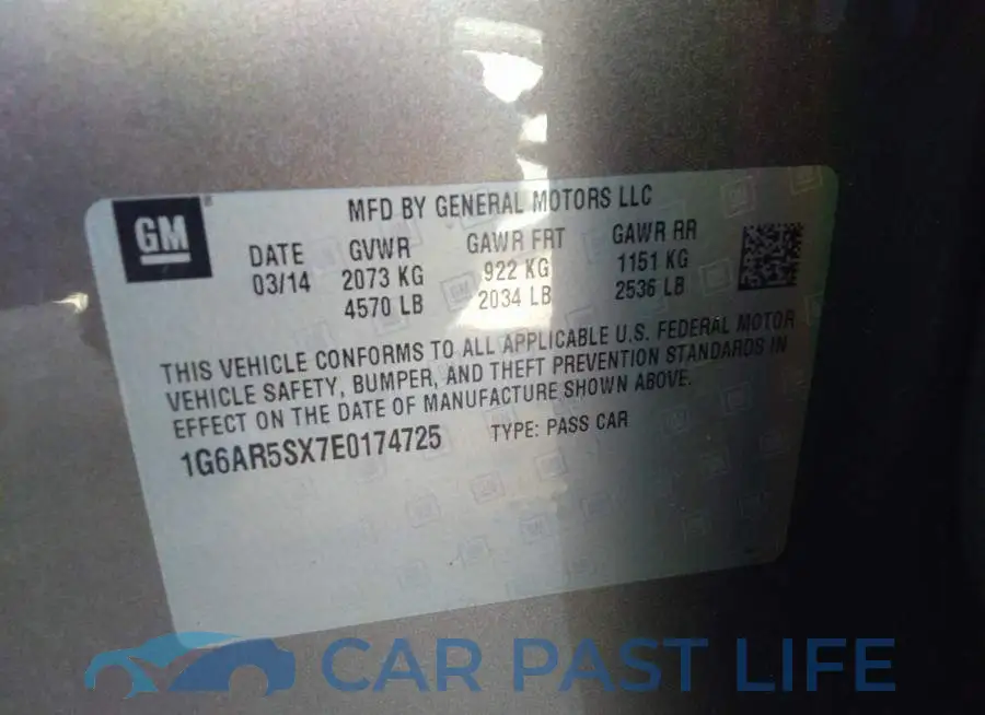 1G6AR5SX7E0174725# 9