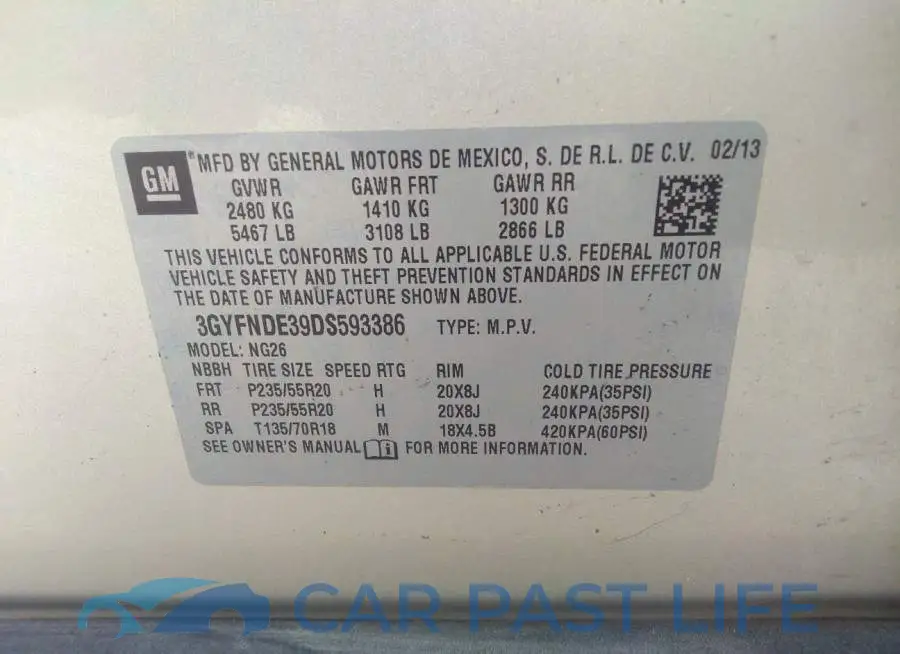 3GYFNDE39DS593386# 9