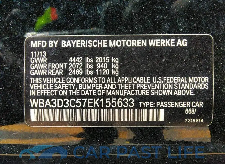 WBA3D3C57EK155633# 9