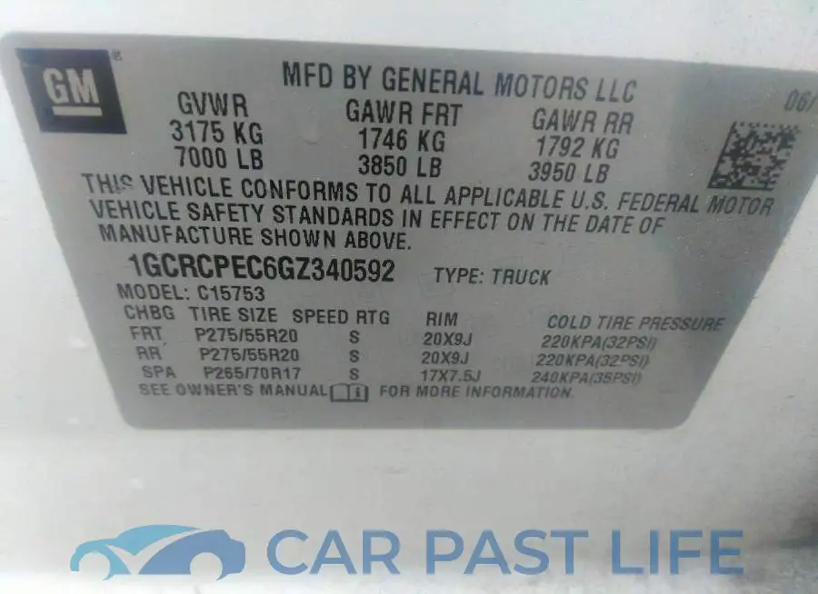 1GCRCPEC6GZ340592# 9
