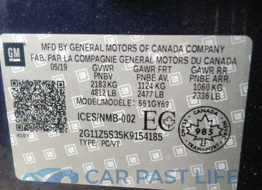 2G11Z5S35K9154185# 9